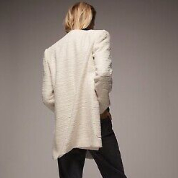 Zara Double Breasted Textured Weave Jacket NWT - Picture 2 of 16